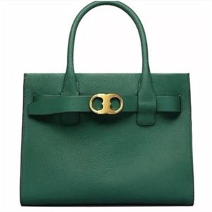 Tory Burch NWT Gemini link tote green authentic